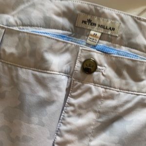 Peter Millar white camo golf shorts.